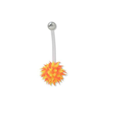 Belly Button Ring with Koosh Ball Flexible Maternity