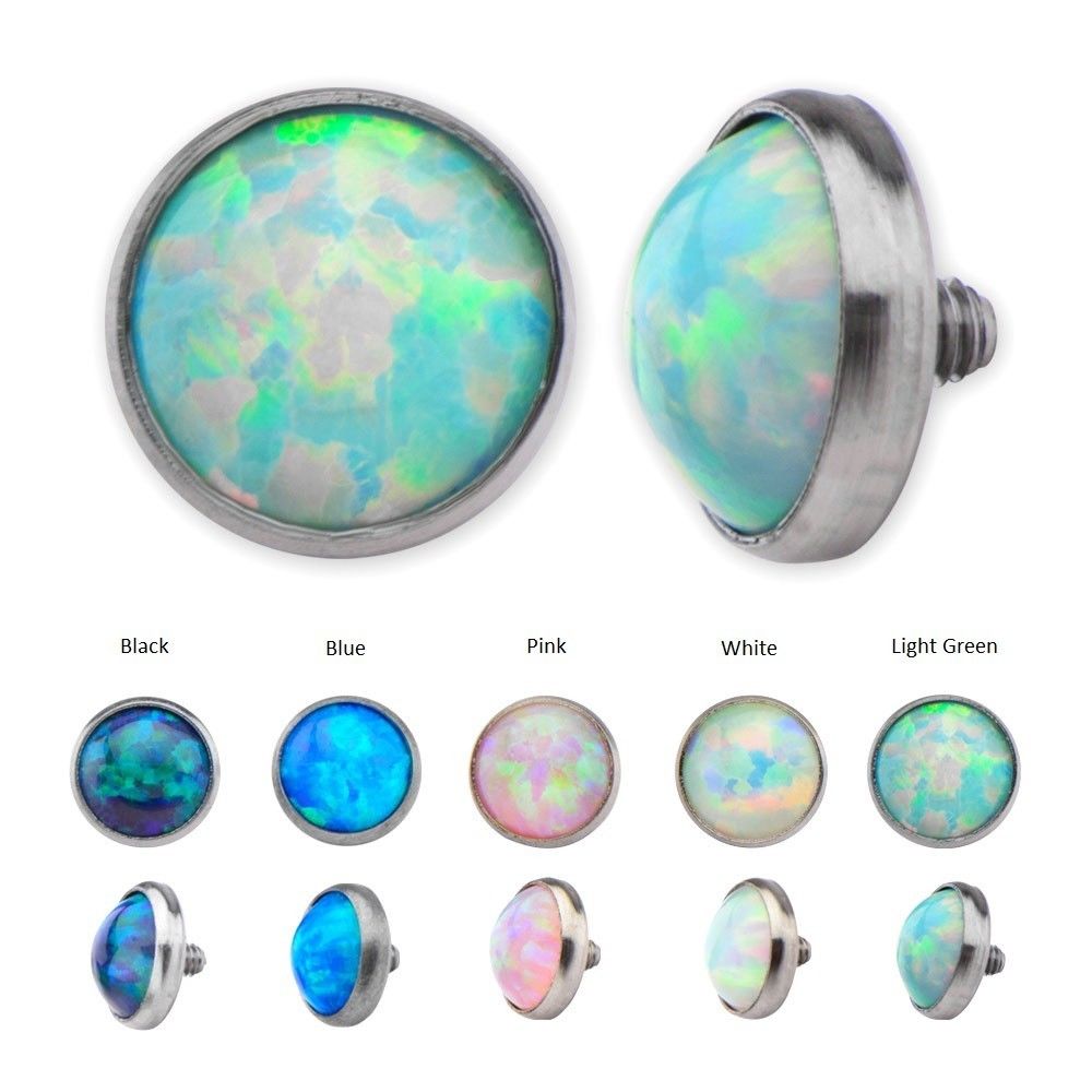 Dermal Anchor Tops with Synthetic Opal