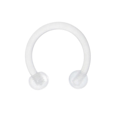 Horseshoe Retainer Bioflex with Clear Balls 16g