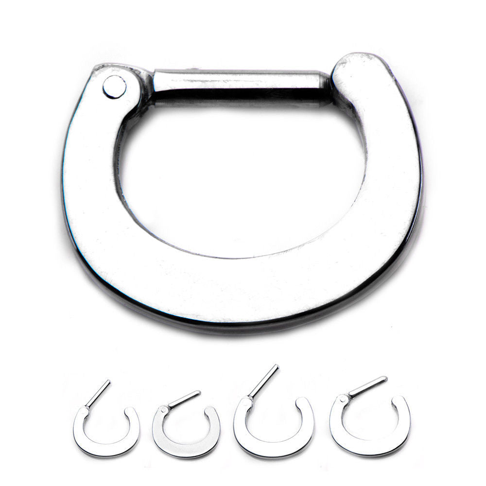 Septum Ring Clicker Surgical Steel 14 G 5/16"