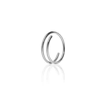 Double Hoop Ring for Single Piercing Hoop Surgical steel Annealed Twist Ring 20G