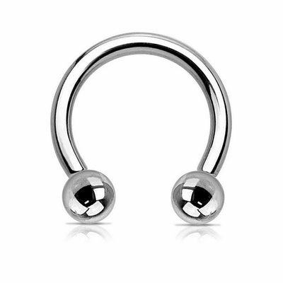Titanium Circular Barbell Horse shoe Piercing Hoop High polished 16 Gauge