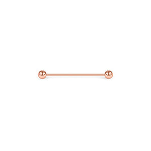16G Industrial Barbell Anodized Body Piercing Jewelry 38mm Long Rose Gold