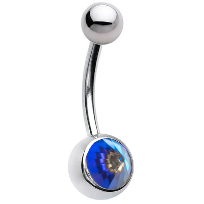 Belly Butt Navel Ring Large Cone CZ Gem