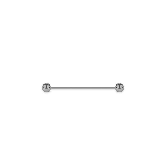 16G Industrial Barbell Anodized Body Piercing Jewelry 38mm Long Gray Color