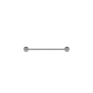 16G Industrial Barbell Anodized Body Piercing Jewelry 38mm Long Gray Color