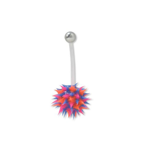 Belly Button Ring with Koosh Ball Flexible Maternity