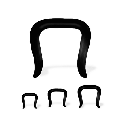 Black Pyrex Septum Retainer 14 Gauge 12 Gauge 10 Gauge- Sold Each