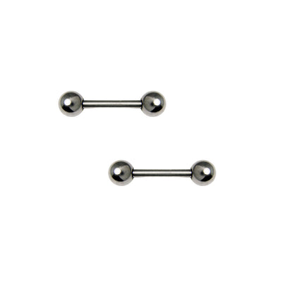 Nipple Rings 14ga Anodized Surgical Steel Gun Metal 1Pair