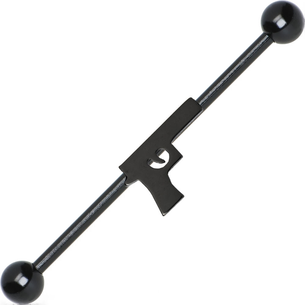 Industrial Piercing Gun Design Barbell - 14ga-1.5" 316L Surgical Steel