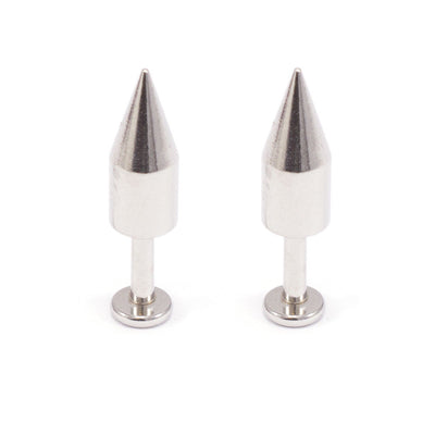 Pair of Surgical Steel Monroe Lip stud spike piercing 14g labret 5/16 Inch  8mm