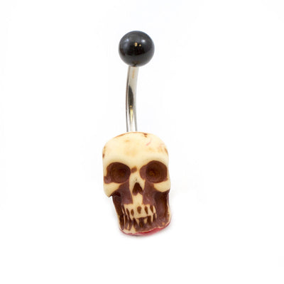Belly Button Ring with Skeleton or Zombie Design 14g