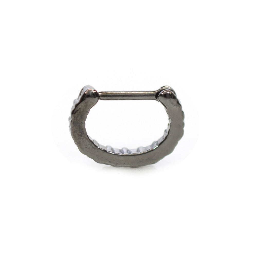 Septum Clicker Ring with multiple Opalite Gems 16g Cartilage Septum Tragus Rook