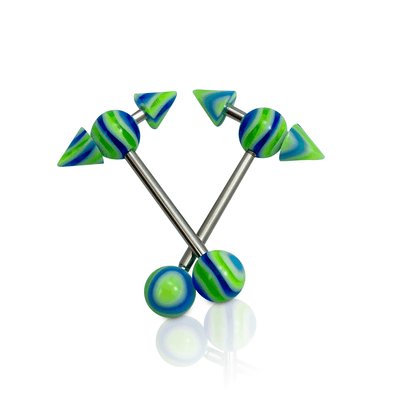 Tongue rings, Straight Barbells, Piercing Rings 14 Gauge 5/8" Length