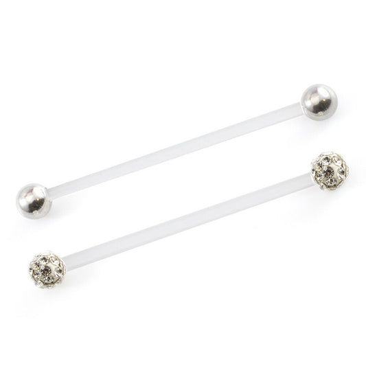 Pair of Industrial Barbells with Bioflex Shaft and Ferido Ball 14g