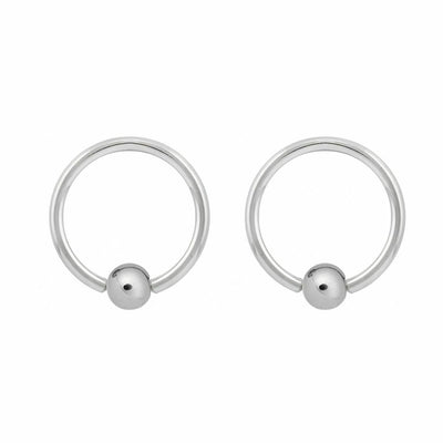 2 captive bead rings hoops Eyebrow Belly Tragus Cartilage Septum 16G