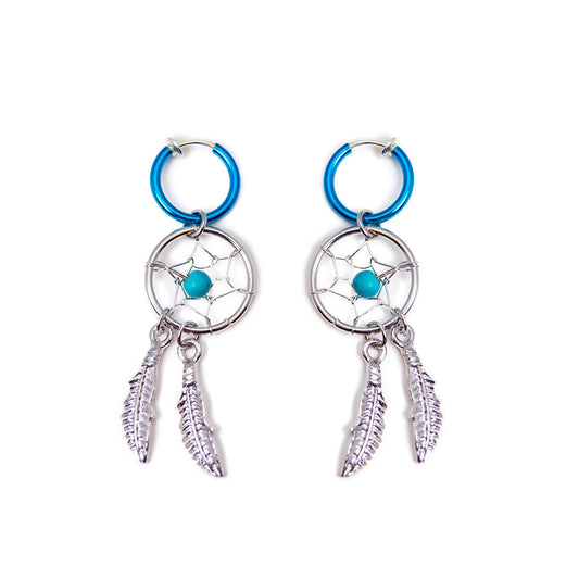 Non-piercing Earrings Dreamcatcher Dangle Sold As a Pair