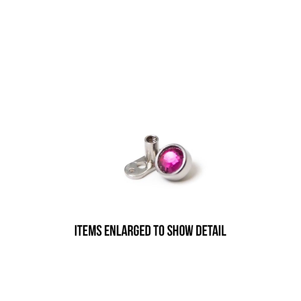 Dermal Piercing Jewelry Multi Press-Fit Gem - 22 Tops & 22 Bottoms -  SAS03F-4-M