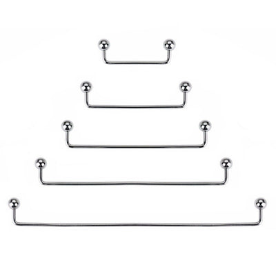 14 Gauge Staple Surface Barbell Piercing with Ball Ends Surgical Steel - Multiple Lengths Available