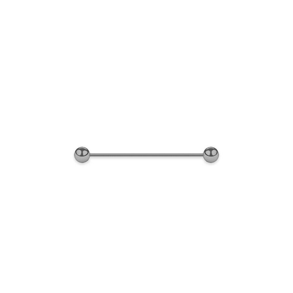 16G Industrial Barbell Surgical Steel Anodized Body Piercing Jewelry 38mm Long