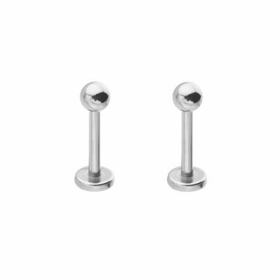 2 pcs 16g Labret Lip Monroe Cartilage Tragus Helix Conch Piercing Ball