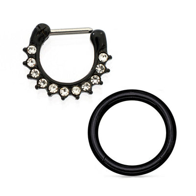 Septum Clicker Pack of 2 Perfect to Cartilage Tragus Rook Piercings 16g
