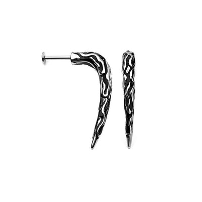 Flat Back Labret Tribal Claw 14 Gauge Surgical Steel