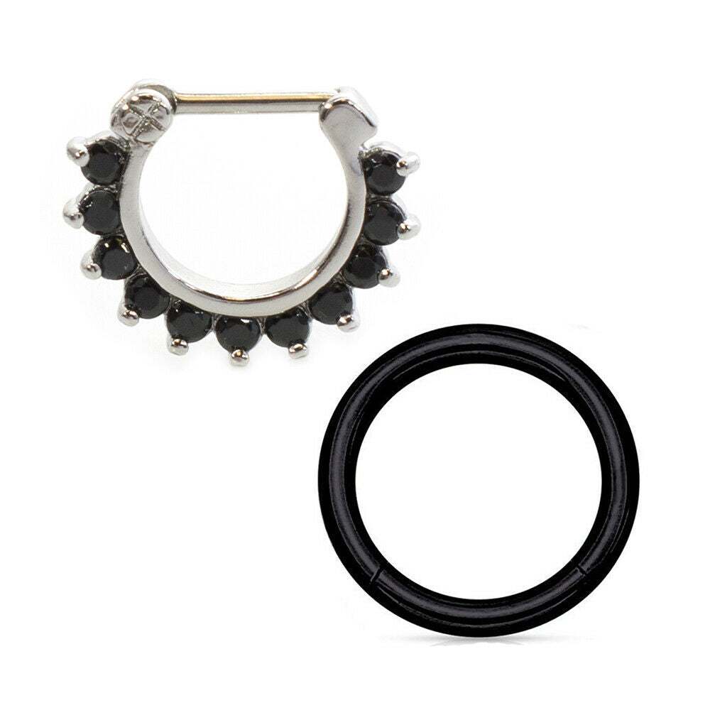 Septum Clicker Pack of 2 Perfect to Cartilage Tragus Rook Piercings 16g