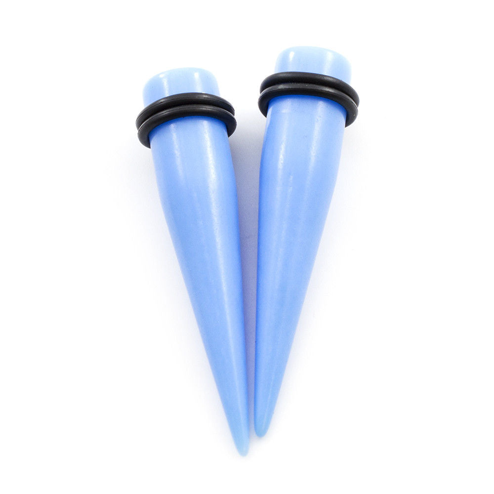 Pair of Acrylic Ear Tapers with O Ring Multiple Sizes Available