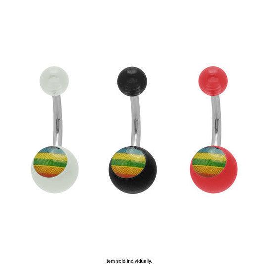 Colorful Acrylic Belly Button Rings