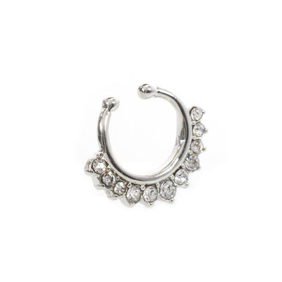 Septum Hanger Nose Non-Piercing with Multiple Cz Gems