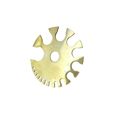 Body Piercing Gauge Measurement Tool Wheel Brass Ion Plated Surgical Steel