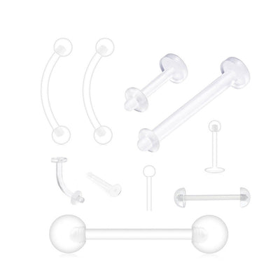 Bioflex Retainers 10 Pcs Nose, Tongue, Eyebrow, Nipple, Labret