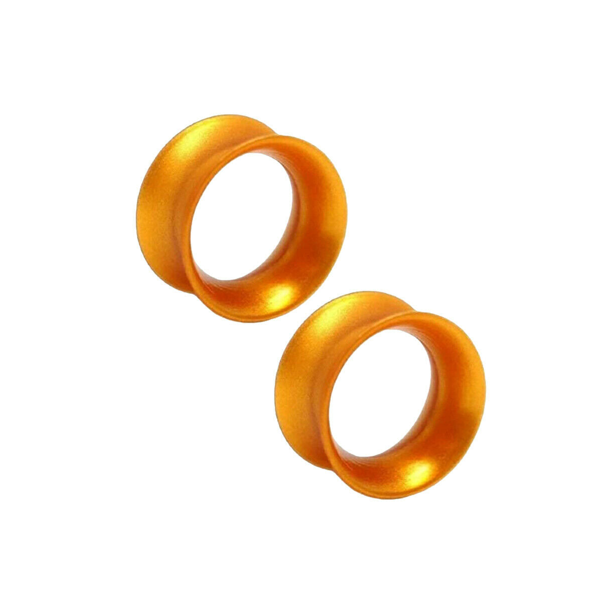 Thin Silicone Ear Plugs Tunnels Flexible Ear Earlets Gold metallic Flexible Expander Piercing Jewelry
