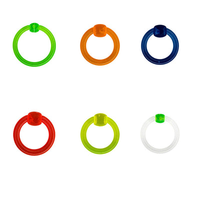 UV Neon Acrylic Circular Captive Bead Ring 10g - Sold as a Pair