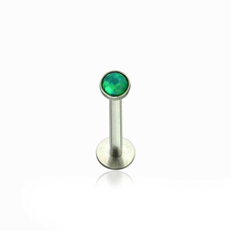 Labret Monroe Push In design with Soft Enamel Back for Comfort and Opalite Synth