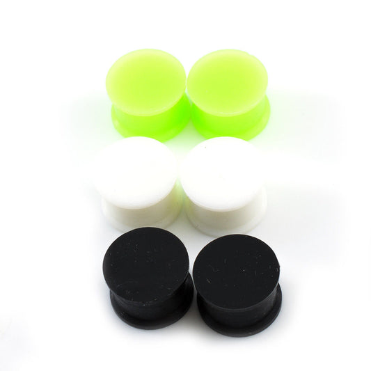 Three Pair of Soft Silicone Flexible Ear Plugs Double Flare