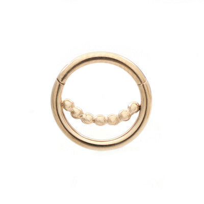 Ear Cartilage & Septum Micro Hinged Segment Ring with Ball Chain Design 16ga S.S