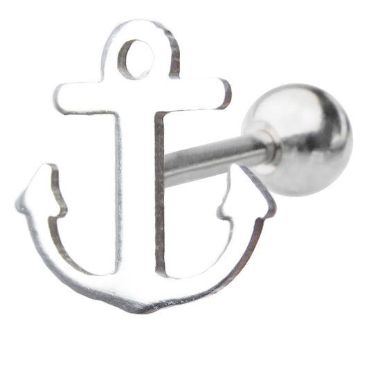 Rook Tragus Piercing 16G Sea Anchor Design Cartilage Piercing Barbell