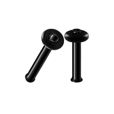 Earplugs single Flare 16G with one side o ring Ion plated black