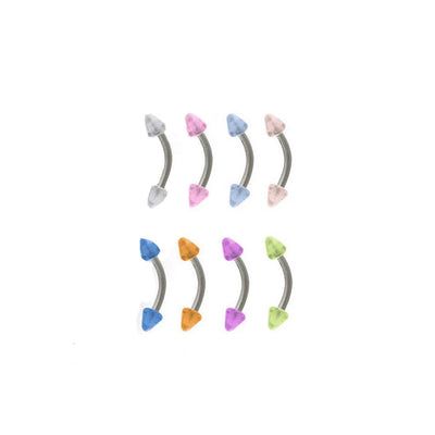 Eyebrow Ring Glow in the Dark Bead Ends 16G Cartilage Ear Piercing Tragus Daith