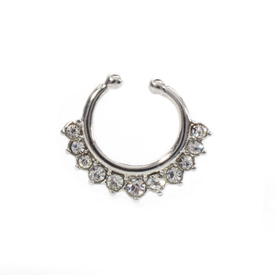 Septum Hanger Nose Non-Piercing with Multiple Cz Gems