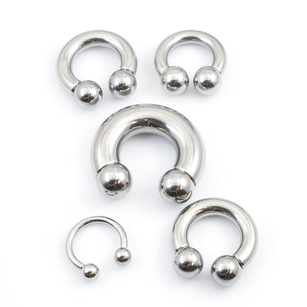 Horseshoe Jewelry made of surgical steel multiple gauges and sizes available