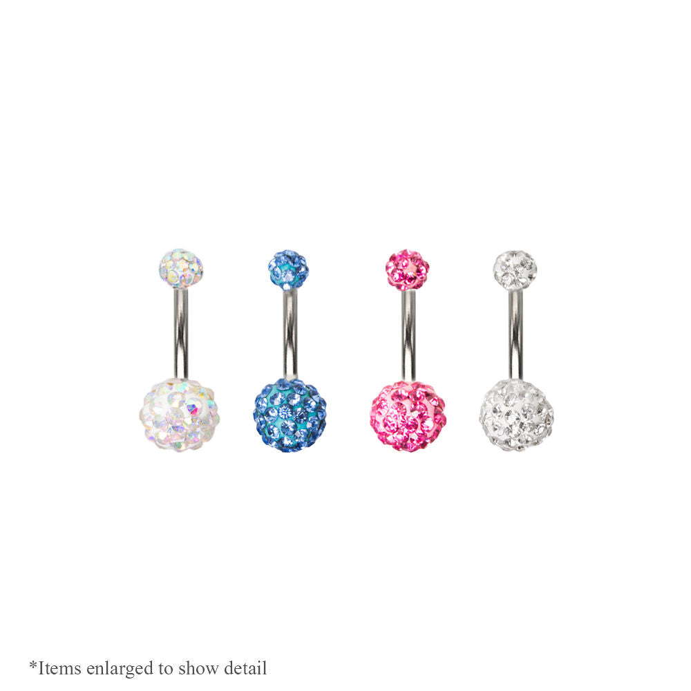 14ga-7/6"(11mm) Genuine Ferido Belly Navel Ring - 4 Colors To Choose