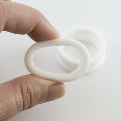 White ear tunnels soft silicone perfect for daily usage Large sizes