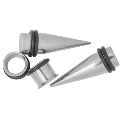 00 Gauge Taper and Tunnel Kit - O-Rings Included - 316L Surgical Steel