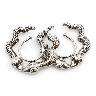 Pair of Nipple Clip No piercing Jewelry with Snake Design