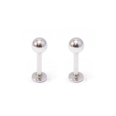 Pair of Labret Monroe Jewelry Ball Design 14G 3/8" 10mm