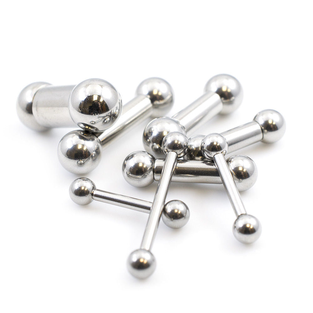 Straight Barbell Made of Surgical Steel all Gauges and Lengths Available