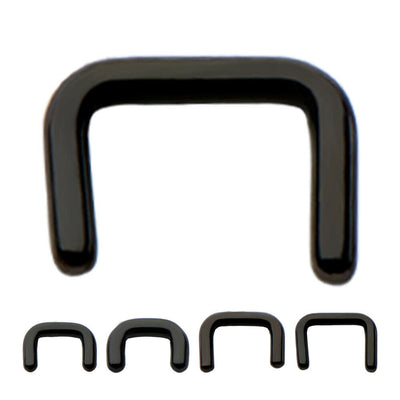 Black Anodized Titanium Mini Septum Staple Ring